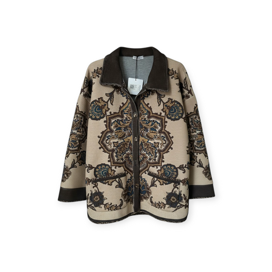 Vzorovaný dámský kabátek