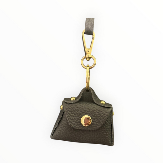 Přívěsek mini kabelka šedý